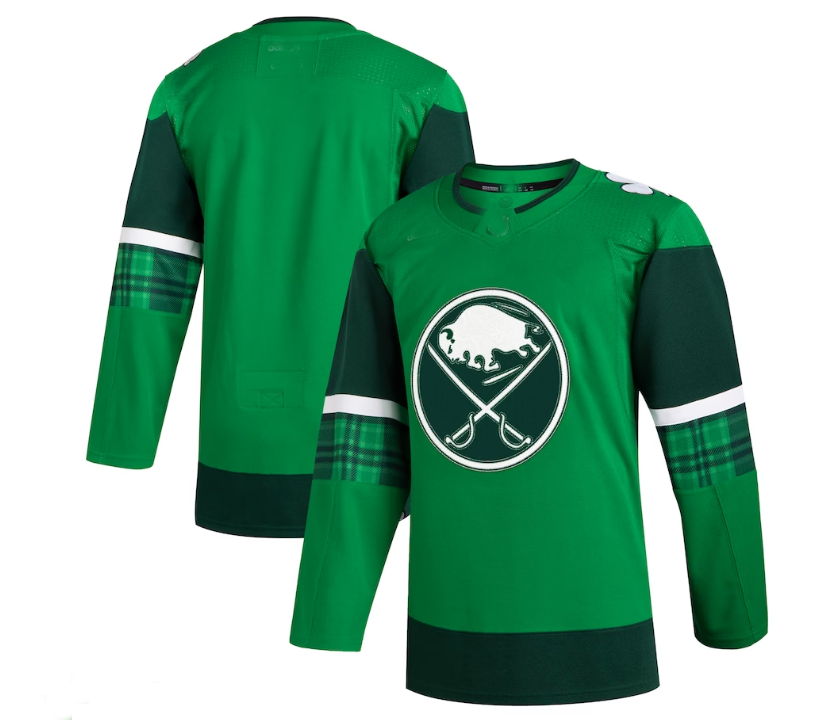 B.Sabres 2023 St. Patrick's Day Primegreen Authentic Jersey - Kelly Green Stitched American Hockey Jerseys CROVYIE
