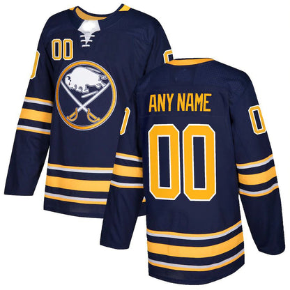 Custom B.Sabres Authentic Jersey Navy Stitched American Hockey Jerseys CROVYIE