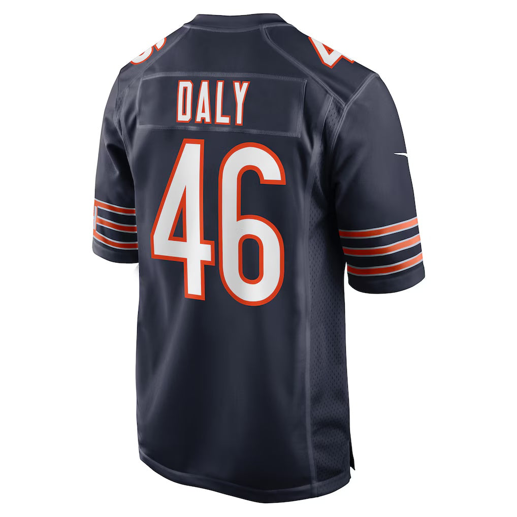 C.Bears #46 Scott Daly Navy Team Game American Football Jerseys