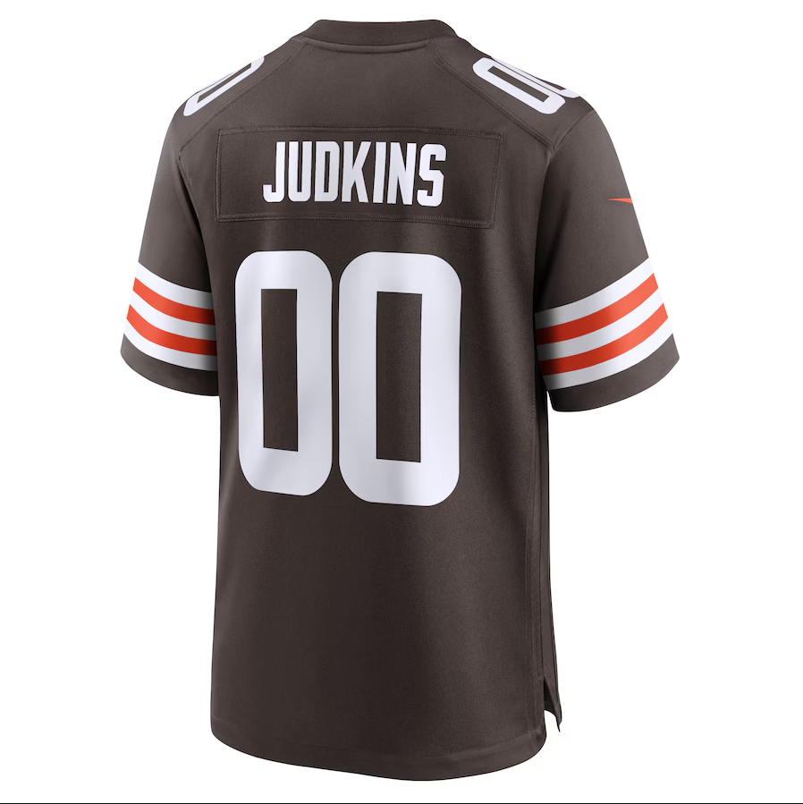C.Browns #00 Quinshon Judkins Brown 2025 Draft Game Stitched American Football Jerseys