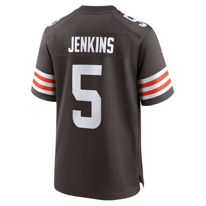 C.Browns #5 Rayshawn Jenkins Brown Team Game Stitched American Football Jerseys