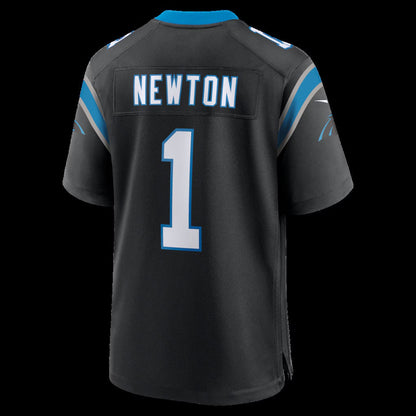 C.Panthers #1 Cam Newton Black Team Retired Game Stitched American Football Jerseys