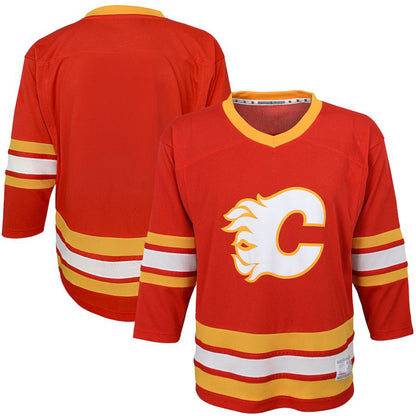 C.Flames Home Replica Blank Jersey Red Stitched American Hockey Jerseys CROVYIE