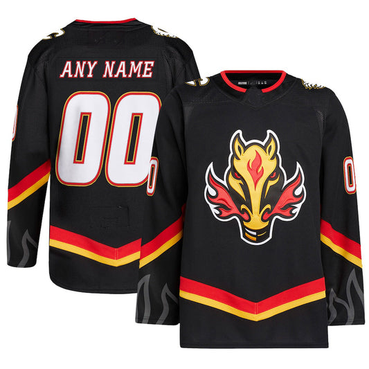 Custom C.Flames Alternate Primegreen Authentic Pro Jersey Black Stitched American Hockey Jerseys CROVYIE