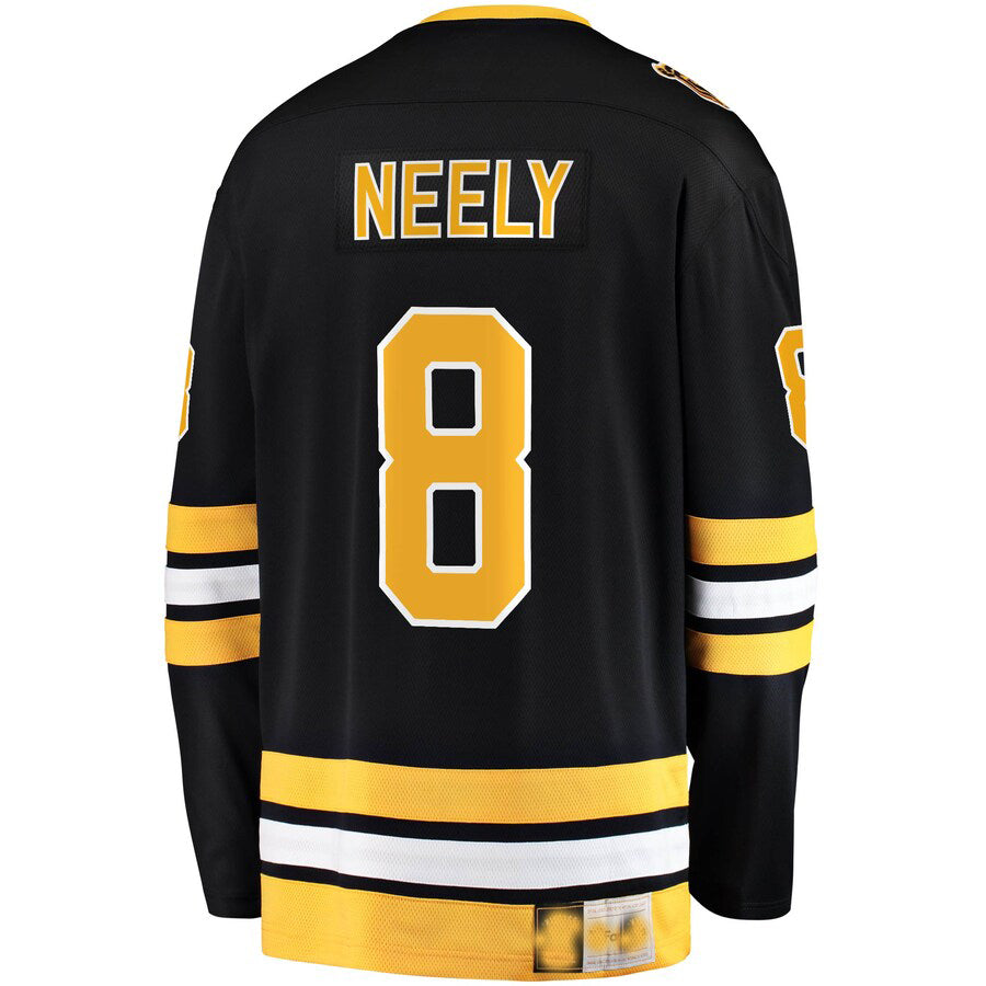 B.Bruins #8 Cam Neely Fanatics Branded Premier Breakaway Retired Player Jersey Black Stitched American Hockey Jerseys CROVYIE