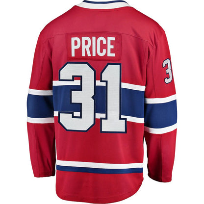M.Canadiens #31 Carey Price Fanatics Branded Breakaway Player Jerse Red Stitched American Hockey Jerseys CROVYIE