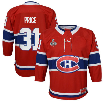 M.Canadiens #31 Carey Price Home 2021 Stanley Cup Final Bound Breakaway Jersey Red Stitched American Hockey Jerseys CROVYIE