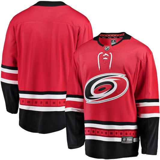 C.Hurricanes Fanatics Branded Breakaway Home Jersey Red Stitched American Hockey Jerseys CROVYIE