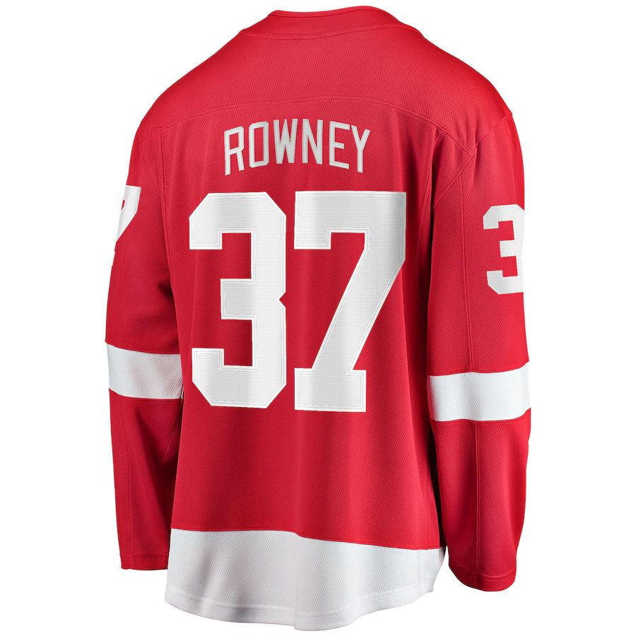 D.Red Wings #37 Carter Rowney Fanatics Branded Home Breakaway Player Jersey Red Stitched American Hockey Jerseys CROVYIE