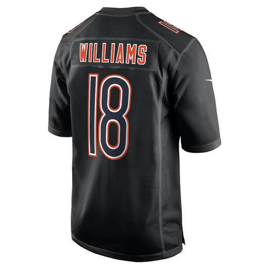 C.Bears #18 Caleb Williams Carbon Black Fashion American Football Jerseys