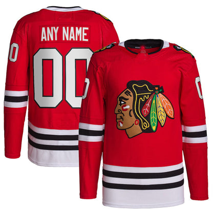 Custom C.Blackhawks Home Primegreen Authentic Pro Jersey Red Stitched American Hockey Jerseys CROVYIE