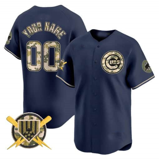 Custom Chicago Cubs Armed Forces Day Vapor Premier Limited¨C All Stitched Baseball Jersey