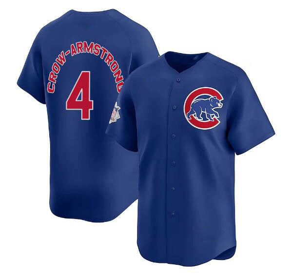 Chicago Cubs #4 Pete Crow-Armstrong Royal Limited Stitched Baseball Jersey