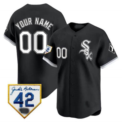 Custom Chicago White Sox 2024 Jackie Robinson Patch Vapor Premier Limited¨C All Stitched Baseball Jersey