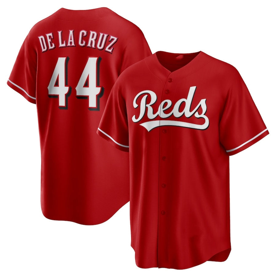 Cincinnati Reds #44 Elly De La Cruz Alternate Replica Jersey - Red Stitched Baseball Jerseys