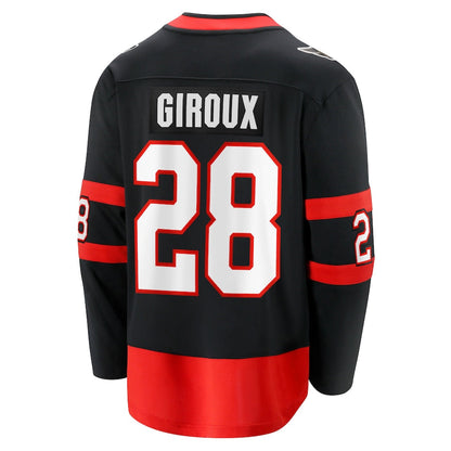 O.Senators #28 Claude Giroux Fanatics Branded Home Premier Breakaway Player Jersey Black Stitched American Hockey Jerseys CROVYIE