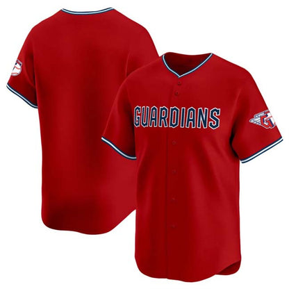 Cleveland Guardians Blank Red Alternate Limited Stitched Baseball Jersey