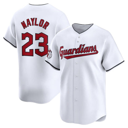 Cleveland Guardians #23 Bo Naylor Home Limited Player Jersey - White American Baseball Jerseys