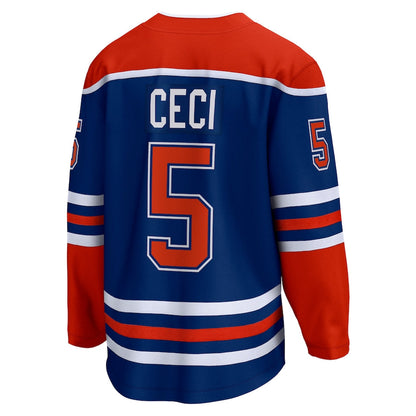 E.Oilers #5 Cody Ceci Fanatics Branded Home Breakaway Player Jersey  Royal Stitched American Hockey Jerseys CROVYIE