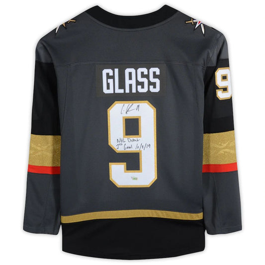 V.Golden Knights #9 Cody Glass Fanatics Authentic Autographed Breakaway Jersey with Multiple Inscriptions Stitched American Hockey Jerseys CROVYIE