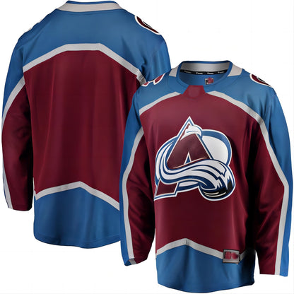C.Avalanche Fanatics Branded Breakaway Home Jersey Burgundy Stitched American Hockey Jerseys CROVYIE