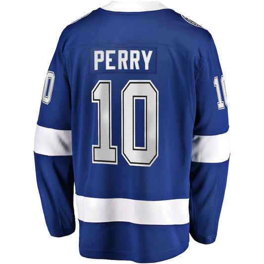 TB.Lightning #10 Corey Perry Fanatics Branded Home Breakaway Player Jersey  Blue Stitched American Hockey Jerseys CROVYIE