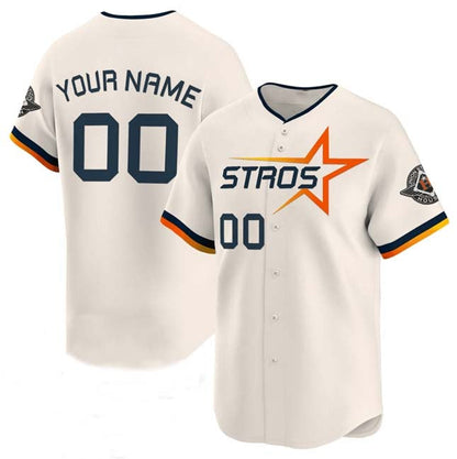 Custom Houston Astros Active Player Cream 2025 City Connect Limited Stitched Baseball Jersey