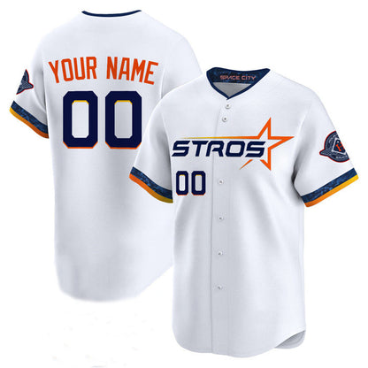 Custom Houston Astros White 2025 City Connect Limited Stitched Baseball Jersey