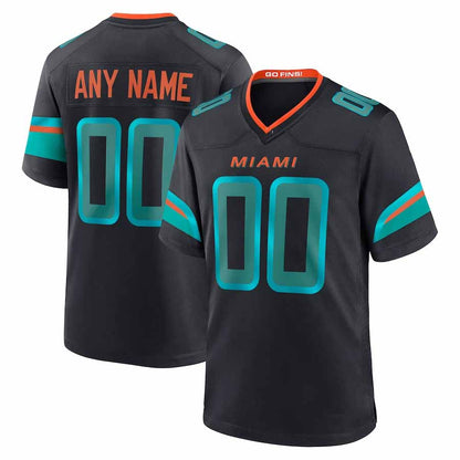 Custom M.Dolphins 2025 Rivalries Collection Game Jersey-FAM - Pitch Blue Football Stitched Jersey-FAM