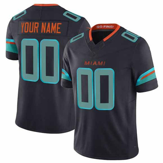 Custom M.Dolphins Active Player Black 2025 F.U.S.E. Rivalries Vapor Limited Football Stitched Jersey-FAM