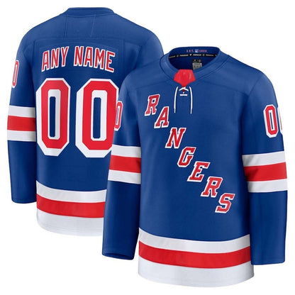 Custom NY.Rangers Fanatics Home Premium Jersey - Royal Stitched American Hockey Jerseys CROVYIE