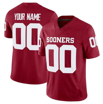 Custom O.Sooners Active Player Red Stitched Football College Jerseys