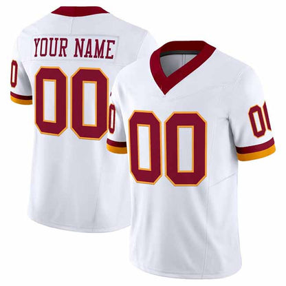 Custom W.Commanders Active Player White 2025 F.U.S.E. Throwback Vapor Limited Football Stitched Jersey
