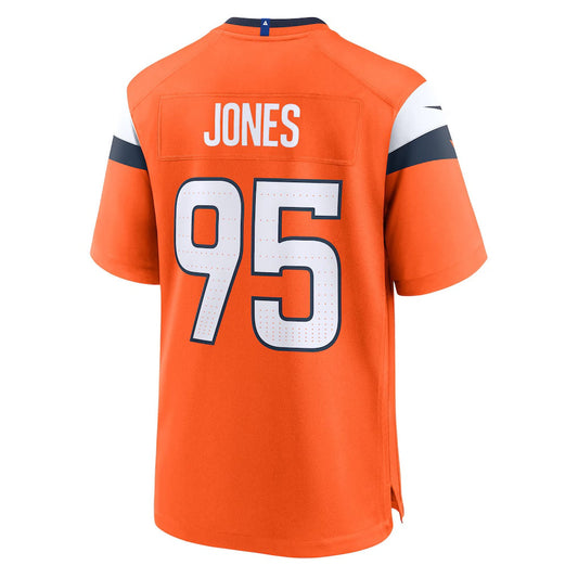 D.Broncos #95 Sai'vion Jones Orange Team Game American Football Jersey