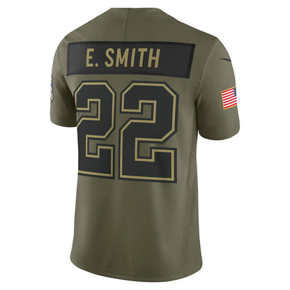 D.Cowboys #22 Emmitt Smith Olive 2025 Salute to Service Retired Limited American Football Jersey