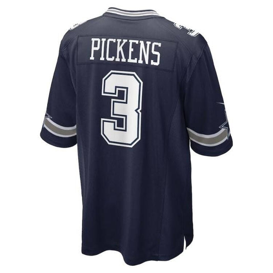 D.Cowboys #3 George Pickens Navy Game American Football Jersey