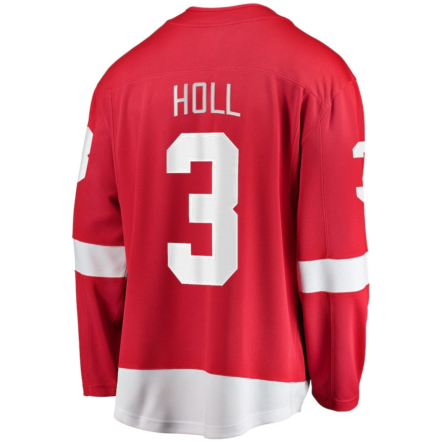 D.Red Wings #3 Justin Holl Fanatics Home Breakaway Jersey - Red Stitched American Hockey Jerseys CROVYIE