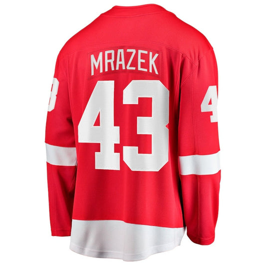 D.Red Wings #43 Petr Mrazek Fanatics Home Breakaway Jersey - Red Stitched American Hockey Jerseys CROVYIE