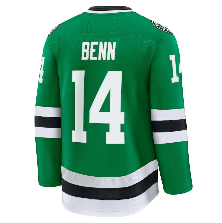 D.Stars #14 Jamie Benn Fanatics Home Premium Jersey - Kelly Green Stitched American Hockey Jerseys CROVYIE
