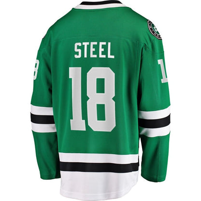 D.Stars #18 Sam Steel Fanatics Home Breakaway Jersey - Kelly Green Stitched American Hockey Jerseys CROVYIE