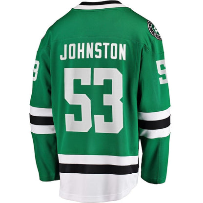 D.Stars #53 Wyatt Johnston Fanatics Home Breakaway Player Jersey - Kelly Green Stitched American Hockey Jerseys CROVYIE
