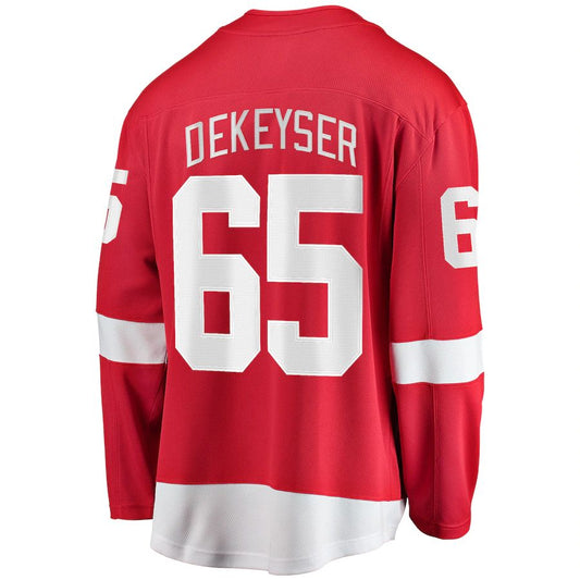 D.Red Wings #65 Danny Dekeyser Fanatics Branded Home Breakaway Player Jersey Red Stitched American Hockey Jerseys CROVYIE