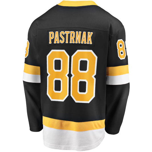 B.Bruins #88 David Pastrnak Fanatics Branded Alternate Premier Breakaway Player Jersey Black Stitched American Hockey Jerseys CROVYIE