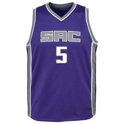 S.Kings #5 De'Aaron Fox  Swingman Jersey  Purple Stitched American Basketball Jersey
