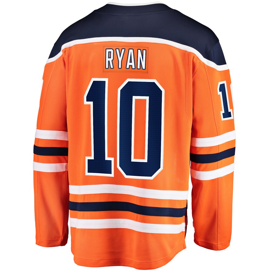 E.Oilers #10 Derek Ryan Fanatics Branded Home Breakaway Player Jersey Orange Stitched American Hockey Jerseys CROVYIE