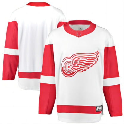 D.Red Wings Fanatics Branded Breakaway Away Jersey White Stitched American Hockey Jerseys CROVYIE