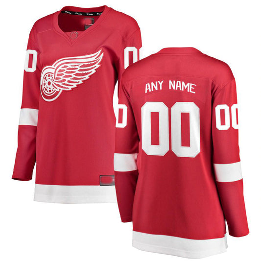 Custom D.Red Wings Fanatics Branded Home Breakaway Jersey Red Stitched American Hockey Jerseys CROVYIE