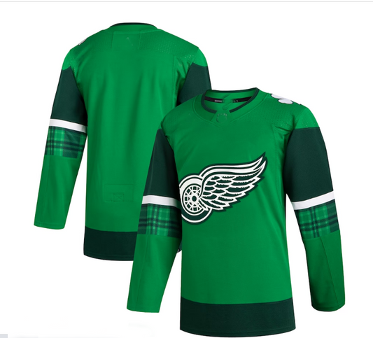 D.Red Wings 2023 St. Patrick's Day Primegreen Authentic Jersey - Kelly Green Stitched American Hockey Jerseys CROVYIE
