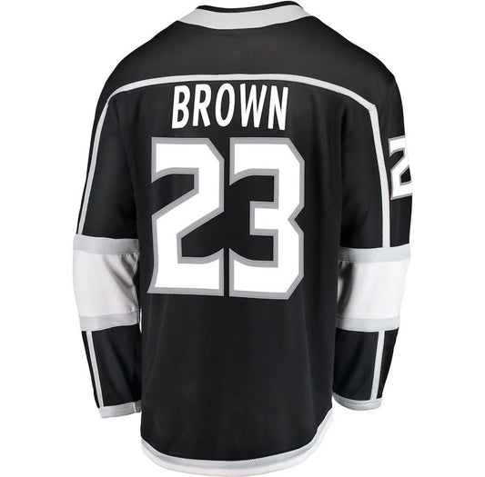 LA.Kings #23 Dustin Brown Fanatics Branded Breakaway Player Jersey  Black Stitched American Hockey Jerseys CROVYIE