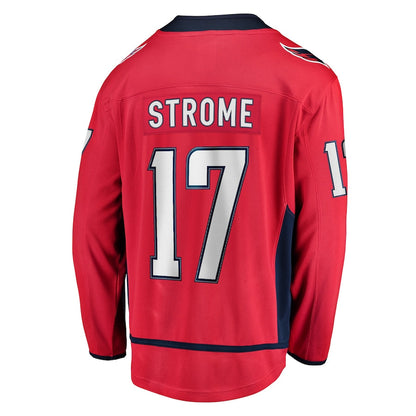 W.Capitals #17 Dylan Strome Fanatics Branded Home Breakaway Player Jersey  Red Stitched American Hockey Jerseys CROVYIE